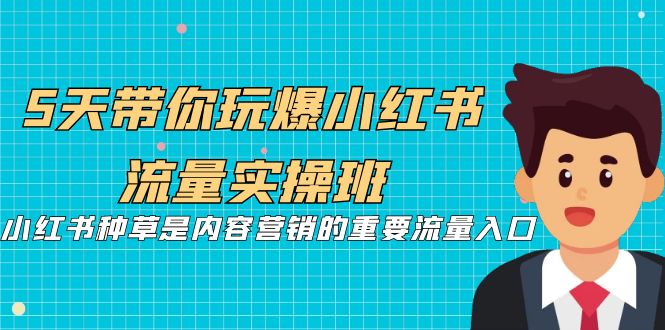 5天带你玩爆小红书流量实操班，小红书种草是内容营销的重要流量入口-尖峰创圈资源站