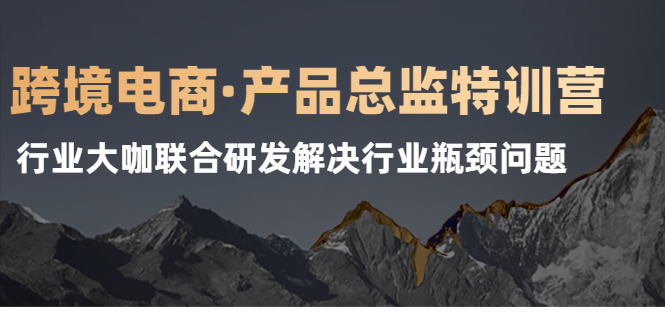 跨境电商·产品总监特训营,行业大咖联合研发解决行业瓶颈问题