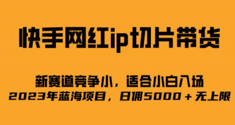 快手网红ip切片新赛道，竞争小事，适合小白 2023蓝海项目-尖峰创圈资源站